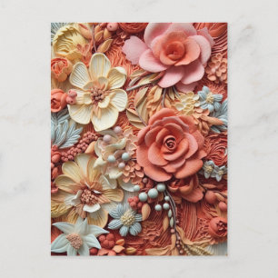 Beautiful Floral Victorian Elegant Pretty Flowers Postcard