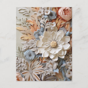 Beautiful Floral Victorian Elegant Pretty Flowers Postcard