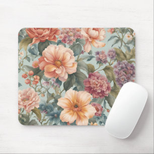 Beautiful Floral Vintage Flower Painting Mouse Mat