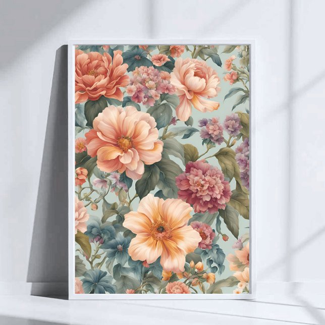 Beautiful Floral Vintage Flower Poster (Creator Uploaded)