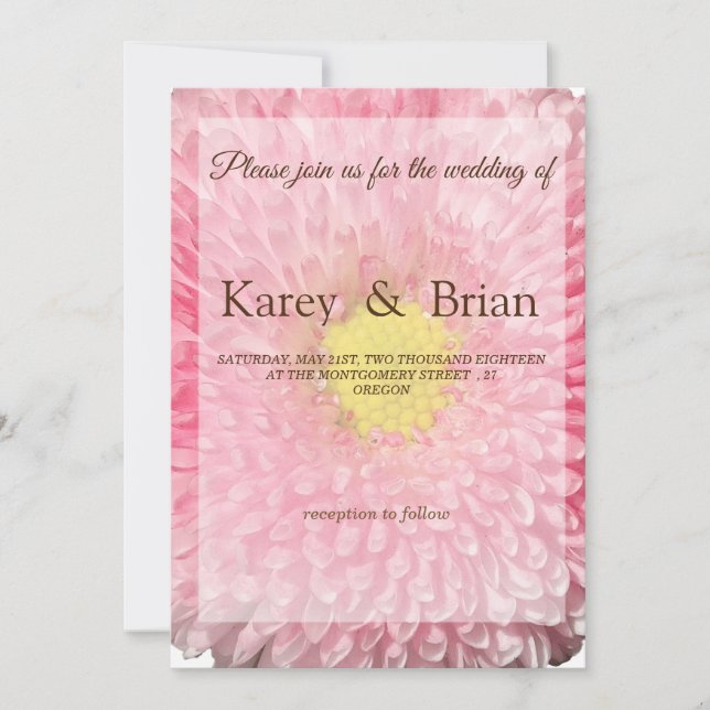 Beautiful Floral  Wedding Card (Front)
