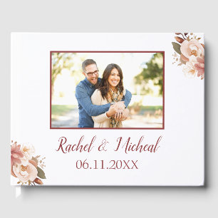 Beautiful Floral Wedding Photo Guest Book