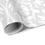 Beautiful Floral White Damask Wedding Design Wrapping Paper<br><div class="desc">Beautiful Floral White Damask Wedding Design Gift Wrap. ⭐99% of my designs in my store are done in layers. This makes it easy for you to resize and move the graphics and text around so that it will fit each product perfectly. You can also "TRANSFER DESIGN" on other Zazzle products...</div>