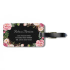 Beautiful Floral Wrap Black White Stripes Monogram