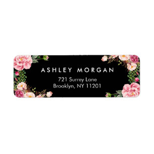 Beautiful Floral Wrap Classy Black White