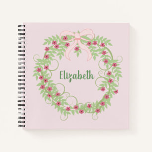Beautiful Floral Wreath Notebook