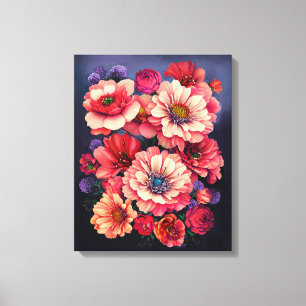 Beautiful FloralStretched Canvas Print