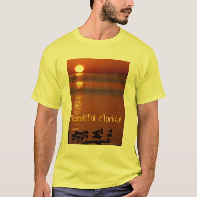Beautiful Florida! sunset over Gulf shirt (Front)