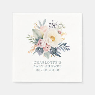 Beautiful flower bouquet Baby Shower Napkin