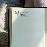 Beautiful Flower Branch Vintage Name Book Plate Self-inking Stamp<br><div class="desc">From the library of self inking stamp with a branch full of flowers and leaves. A pretty floral book plate to stamp your books with.</div>