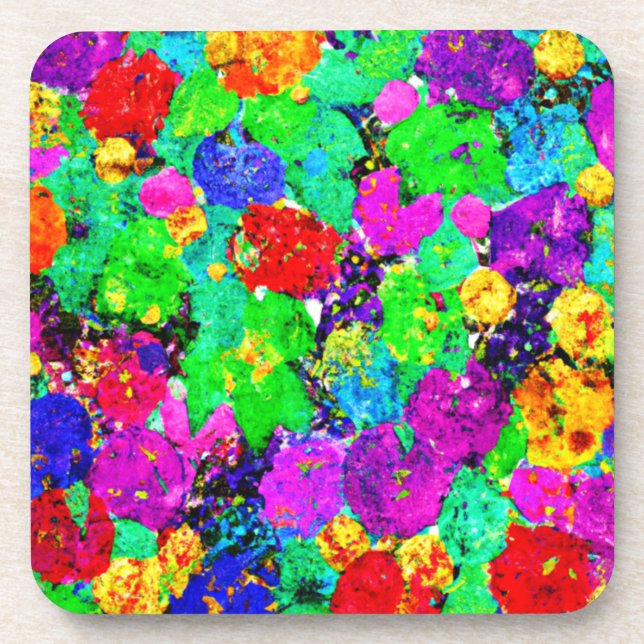  Beautiful Flower Design. Buy Now Coaster (Front)