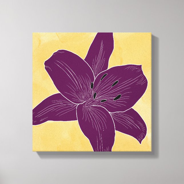 Beautiful Flower Design Lily No. 4 Canvas Print (Front)
