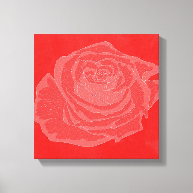 Beautiful Flower Design Rose No. 4 Canvas Print (Front)