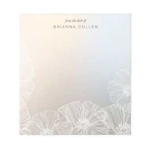 Beautiful Flower Floral Personalised Notepad