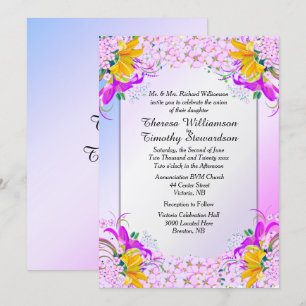 Beautiful Flower Garden Wedding Invitation