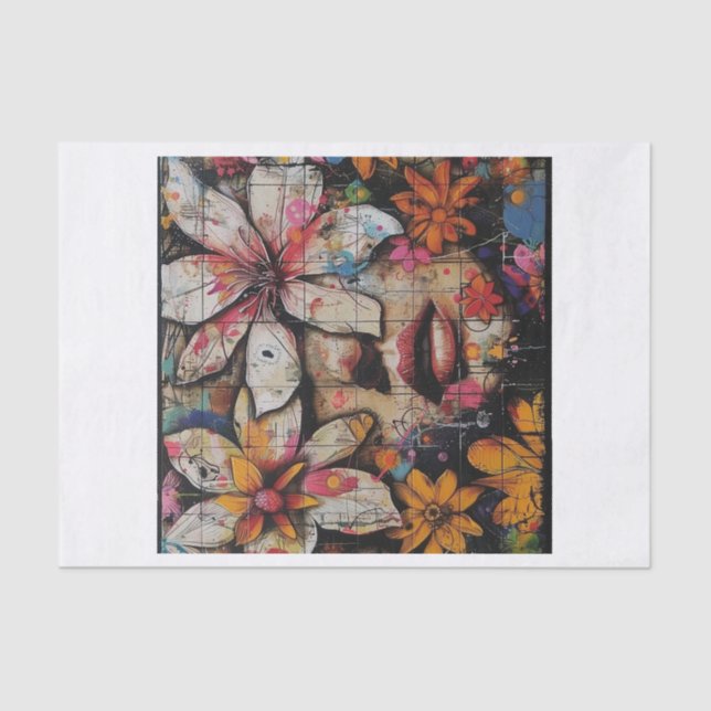 Beautiful  Flower Girls5 Tissue Paper (Front)