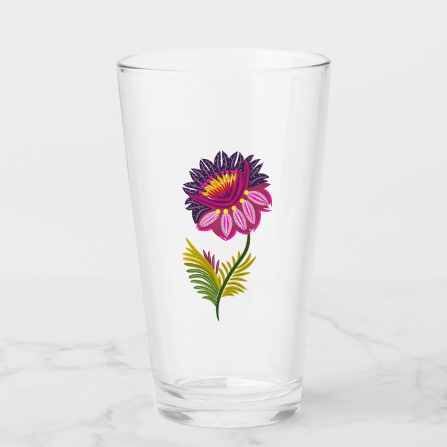 Beautiful flower glass (Front)