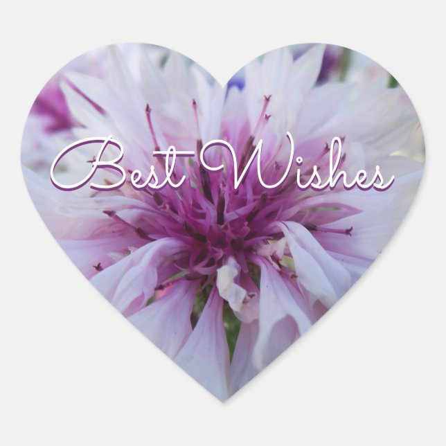 Beautiful flower.  heart sticker (Front)