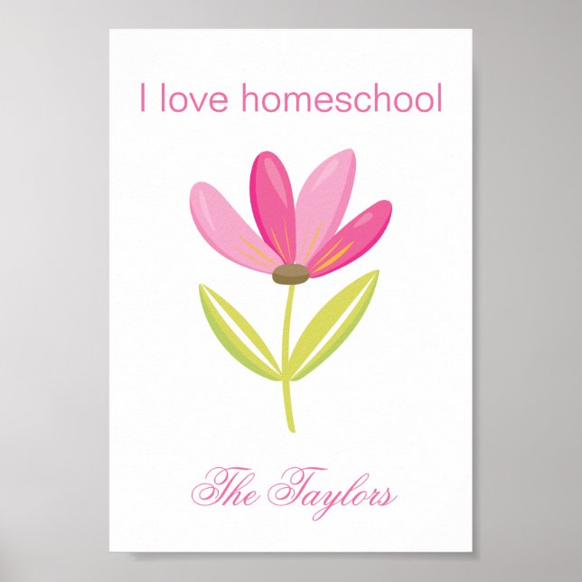 Beautiful flower homeschool poster (Front)