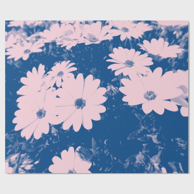 Beautiful flower image on wrapping paper (Flat)