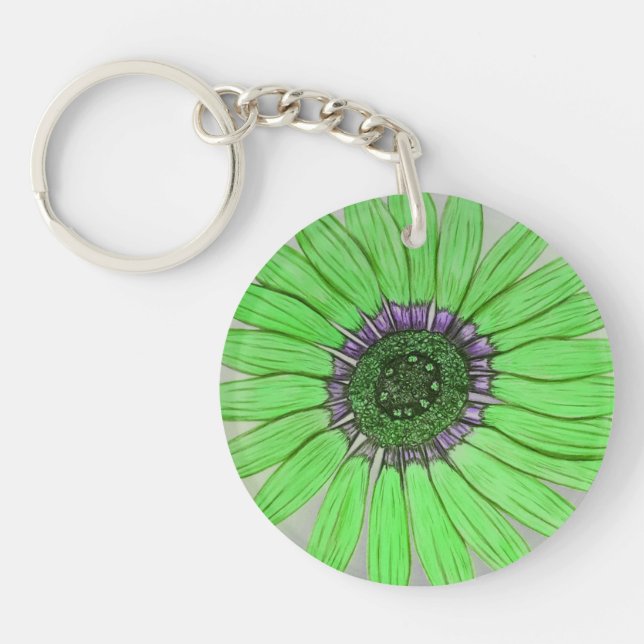 Beautiful Flower Key Ring (Front)