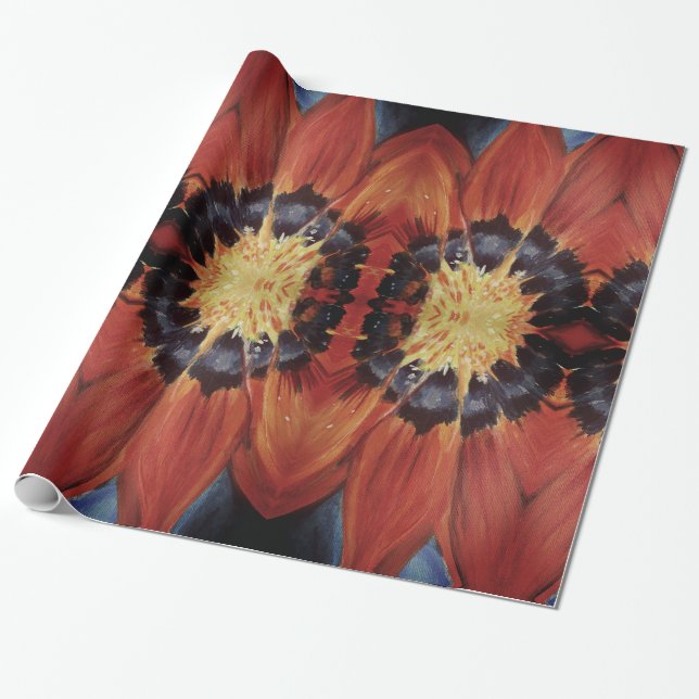 Beautiful  Flower Leaves Art   Wrapping Paper (Unrolled)