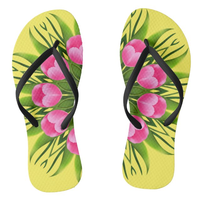 Beautiful Flower Mandala Design-79358 Flip Flops (Footbed)