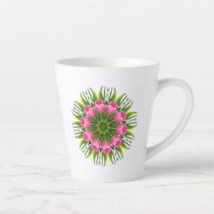 Beautiful Flower Mandala Design-79358 Latte Mug