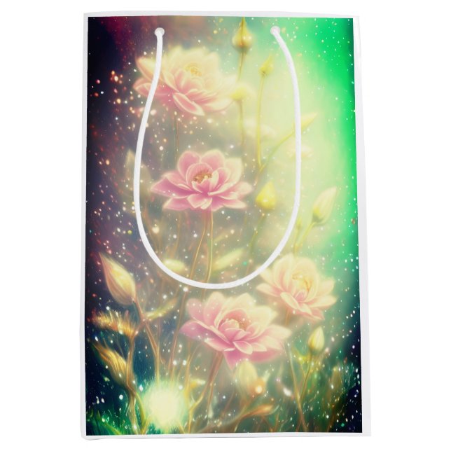 Beautiful flower  medium gift bag (Front)