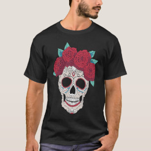 Beautiful Flower of A Woman Dead Skull Skulls T-Shirt