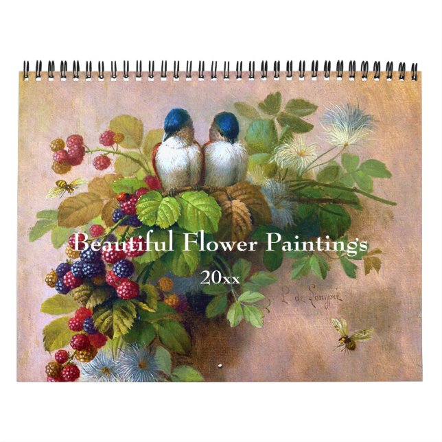 Beautiful Flower Painting Fine Art Calendar (Cover)