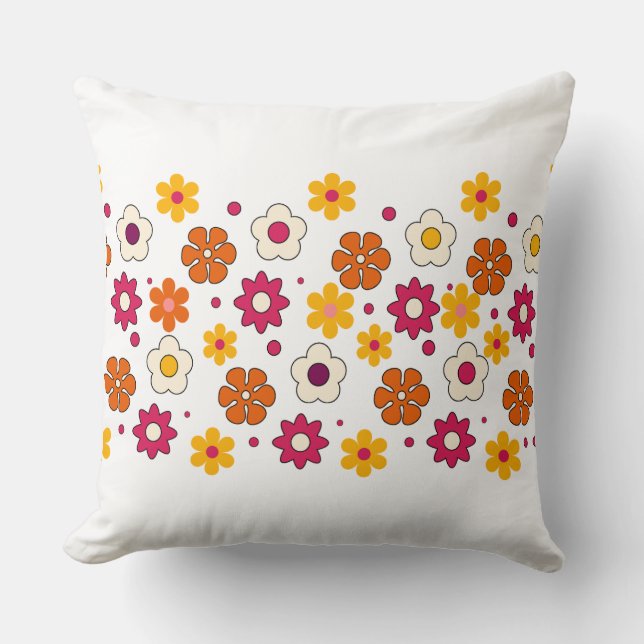 Beautiful flower pattern cushion (Front)