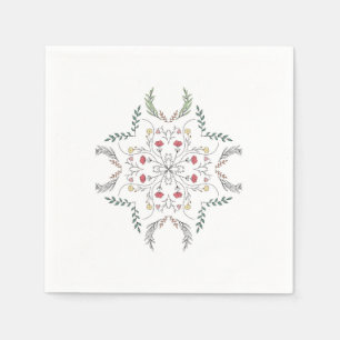 Beautiful flower pattern, mandala napkin