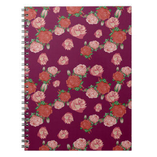 beautiful flower pattern notebook