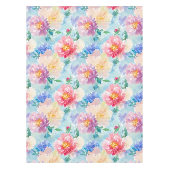 Beautiful Flower Pattern Tablecloth (Front)
