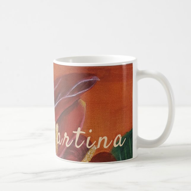 Beautiful Flower Personalised Mug (Right)