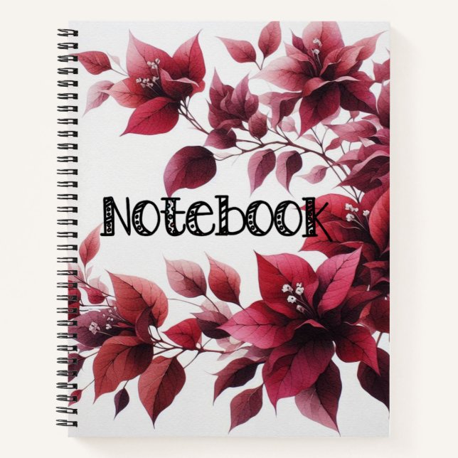 Beautiful flower printed notebook  (Front)