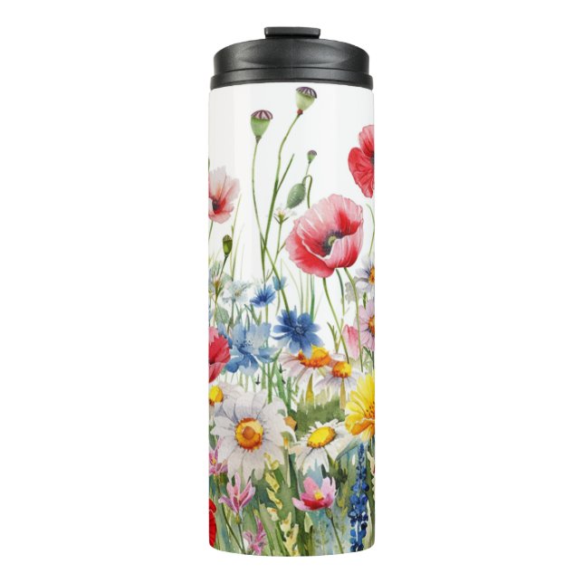 Beautiful Flower Sublimation Thermal Tumbler (Front)