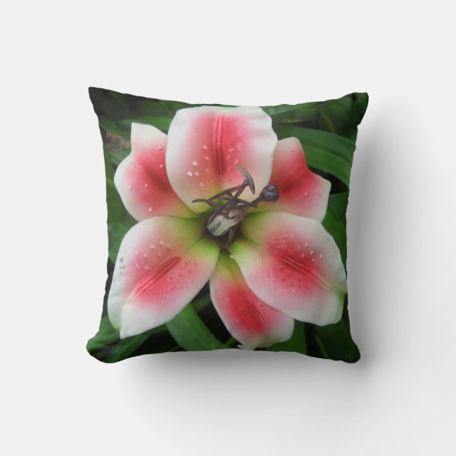 Beautiful Flower Throw Pillow (Front)