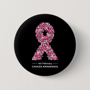 Beautiful Flower World Cancer Day Awareness 1 6 Cm Round Badge