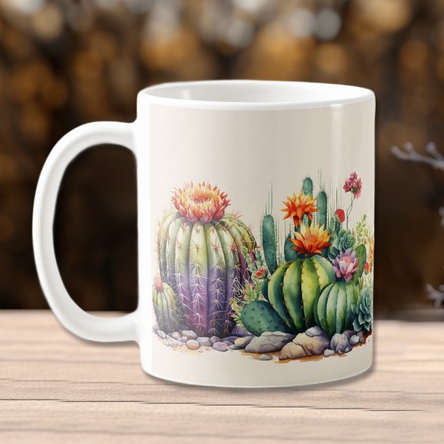 Beautiful Flowering Cacti Coffee Mug (Creator Uploaded)