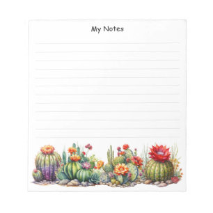 Beautiful Flowering Cacti Notepad