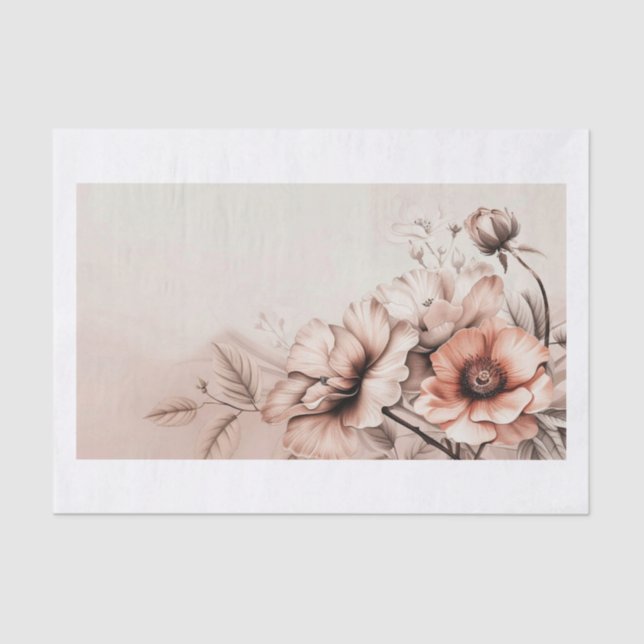 Beautiful Flowers14 Tissue Paper (Front)