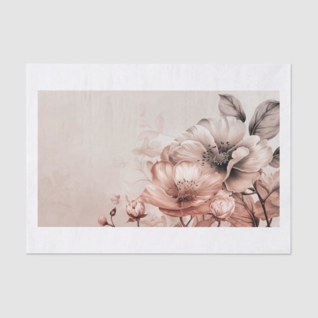 Beautiful Flowers16 Tissue Paper (Front)