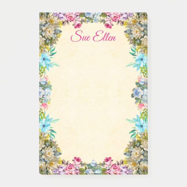 Beautiful Flowers 527 Post-It Notes (Front)