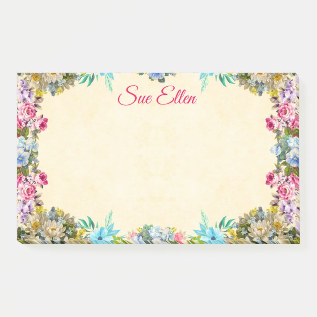 Beautiful Flowers 527 Post-It Notes (Front)