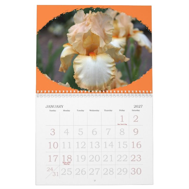 Beautiful Flowers all Year Long Calendar (Jan 2027)