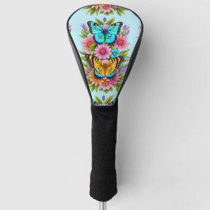 Beautiful Flowers And Butterflies  Golf Head Cover