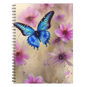 Beautiful Flowers and Butterfly  Notebook