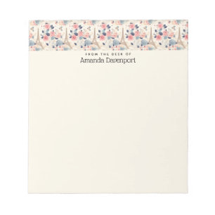 Beautiful Flowers and Eiffel Tower Paris Notepad